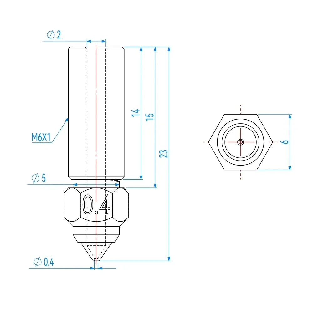 Сопло для Creality K1 Max, Ender 3 V3, KE CR-M4, биметаллическое, с медным покрытием, из твердой стали и латуни, для Vyper, Kobra, Sovol SV06 Plus, SV07 (art.: 3920dbf31bd6f) - 3920dbf31bd6f