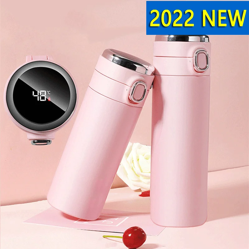 

Smart Thermos Water Bottles Temperature Display Bounce Intelligent Digital Touch Stainless Steel Creative Hold Boiling Water Cup