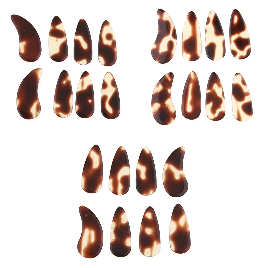 8шт Guzheng китайская цитра плоские блестящие пальчики для ногтей с