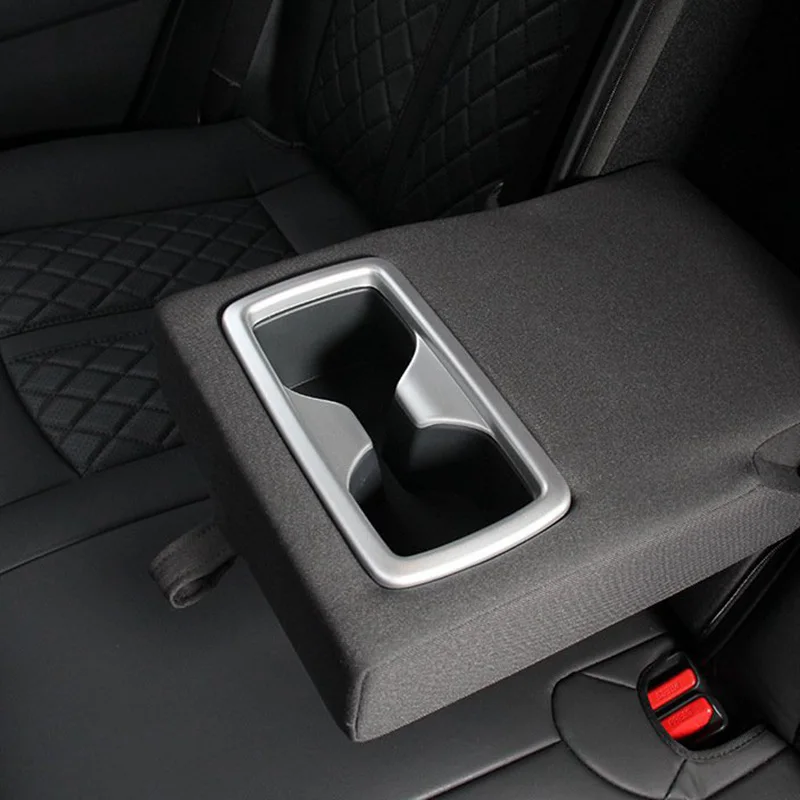 

Заднее сиденье автомобиля держатель стакана для воды крышка рамка панель отделка Декоративная Наклейка для Toyota RAV4 2019 2020 2021 RAV 4 XA50