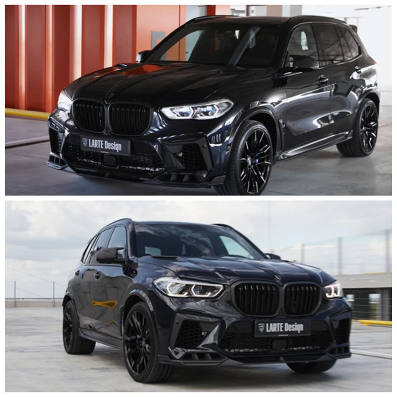 

Real Carbon Fiber Bumper Front lip + Rear Diffuser + Side Skirts + Spoiler Body kit Cover For BMW F95 X5M 2019-2022