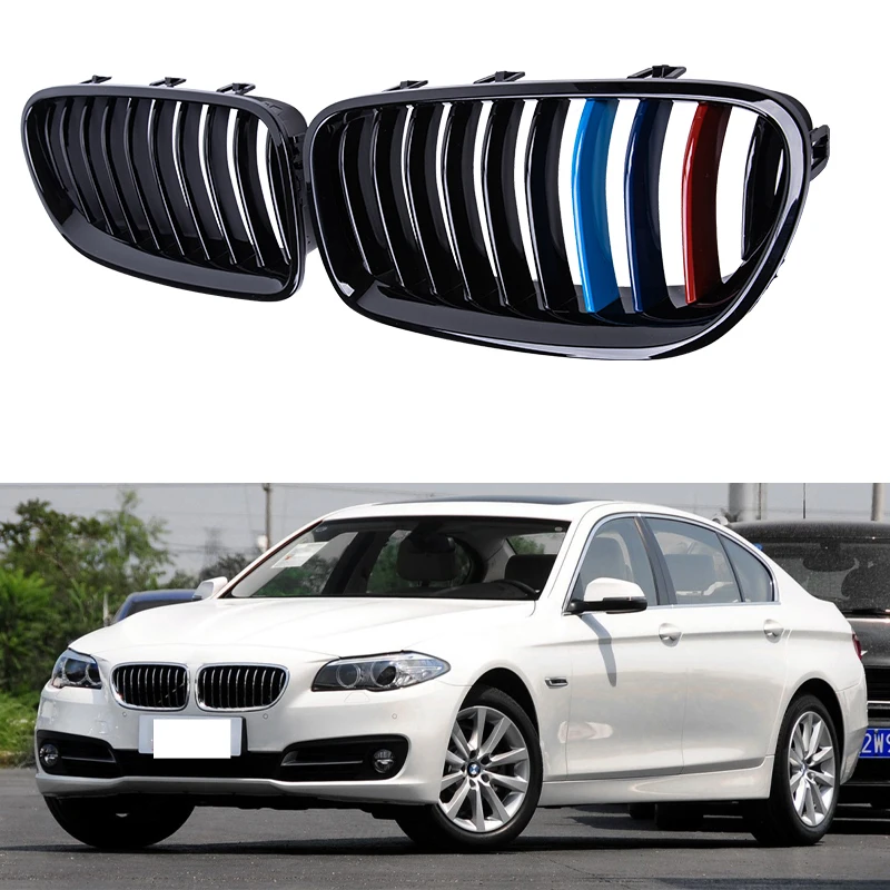 

Racing Grills Car Front Kidney Grill Grille Matte Black Single Line Three Colors For BMW 5 Series F10 F18 10-17 Auto Accessories