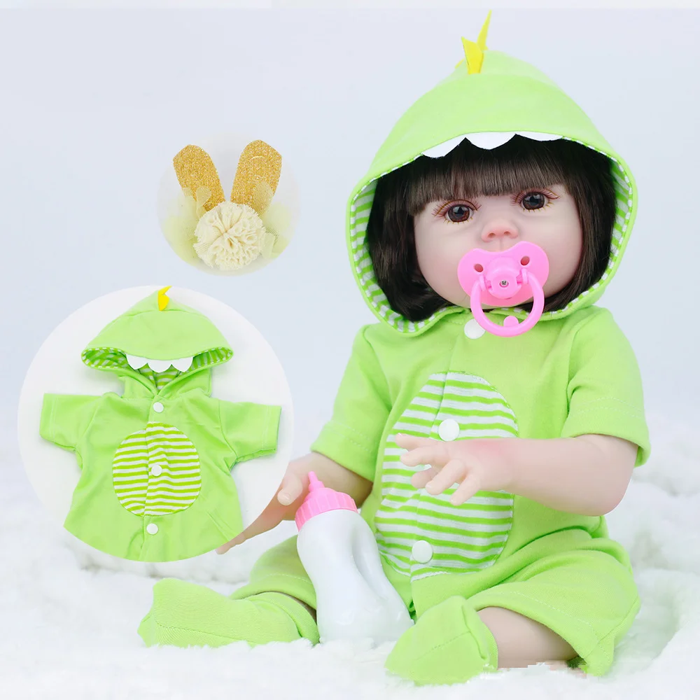 

38cm Reborn Baby Toys Full Silicone Lifelike Simulation Baby Reborn Dolls For Girls Play House Toys With Pacifier Children Gifts