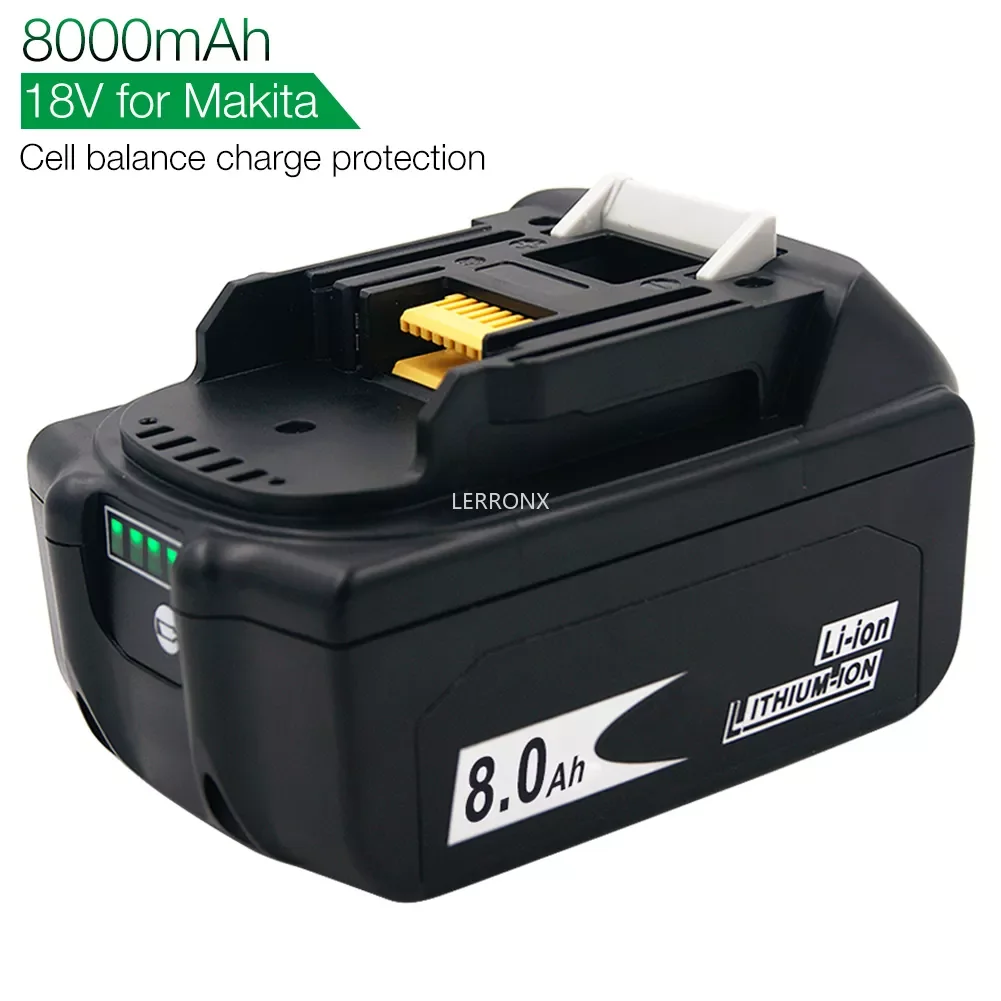 

NEW2023 New Version BL1860 BL1880B 18 V 8000mAh Li-ion Rechargeable Battery for Makita 18v Battery BL1840 BL1850 BL1830 BL1860B