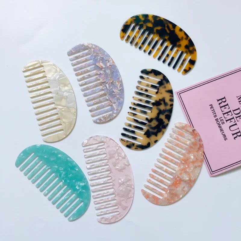 

Fashion Acetate Hair Combs Anti-static Massage Hair Brush Hairdressing Colorful Hairdress Salon Styling Tool Travel Accessories