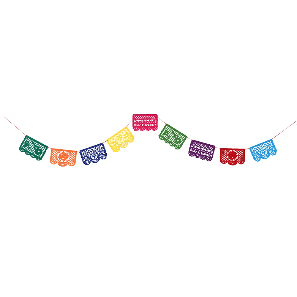 Мексиканский день мертвецов фетровый красочный цветок Череп баннер