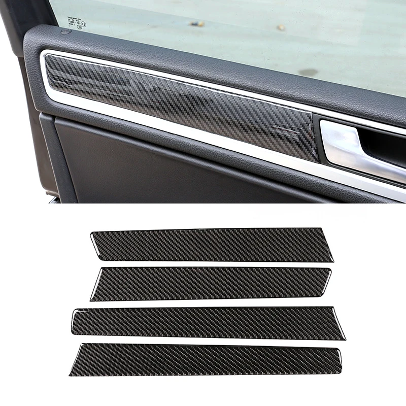 

Real Carbon Fiber Car Interior Window Door Panel Cover Trim For VW Touareg 2011 - 2018