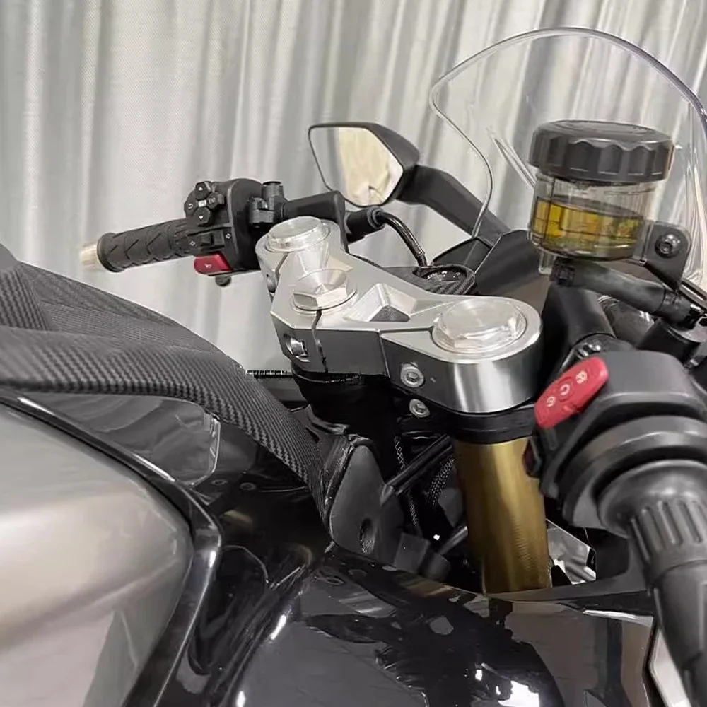 Алюминиевая передняя вилка для мотоцикла с ЧПУ понижения трех деревьев передний