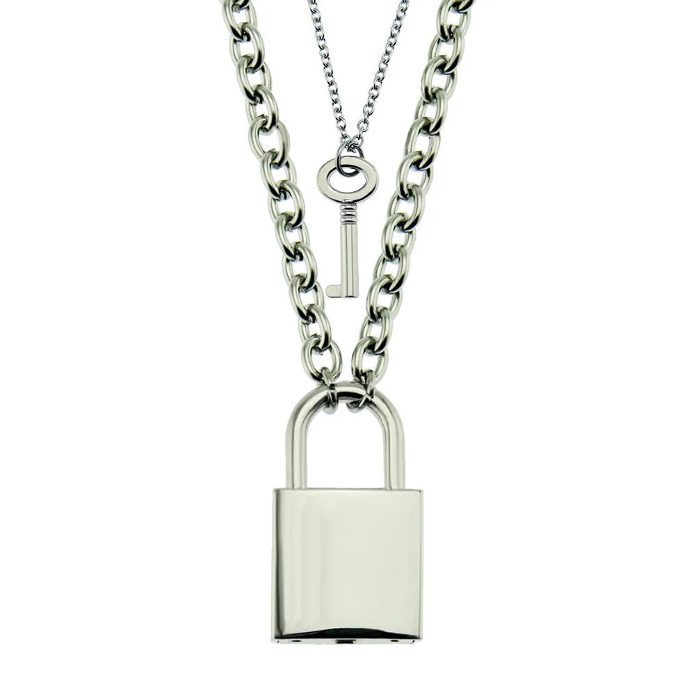 

Network Explosions Jewelry Gloss Key And Lock Set Pendant Men's Women's Fashion Hanging Ornaments