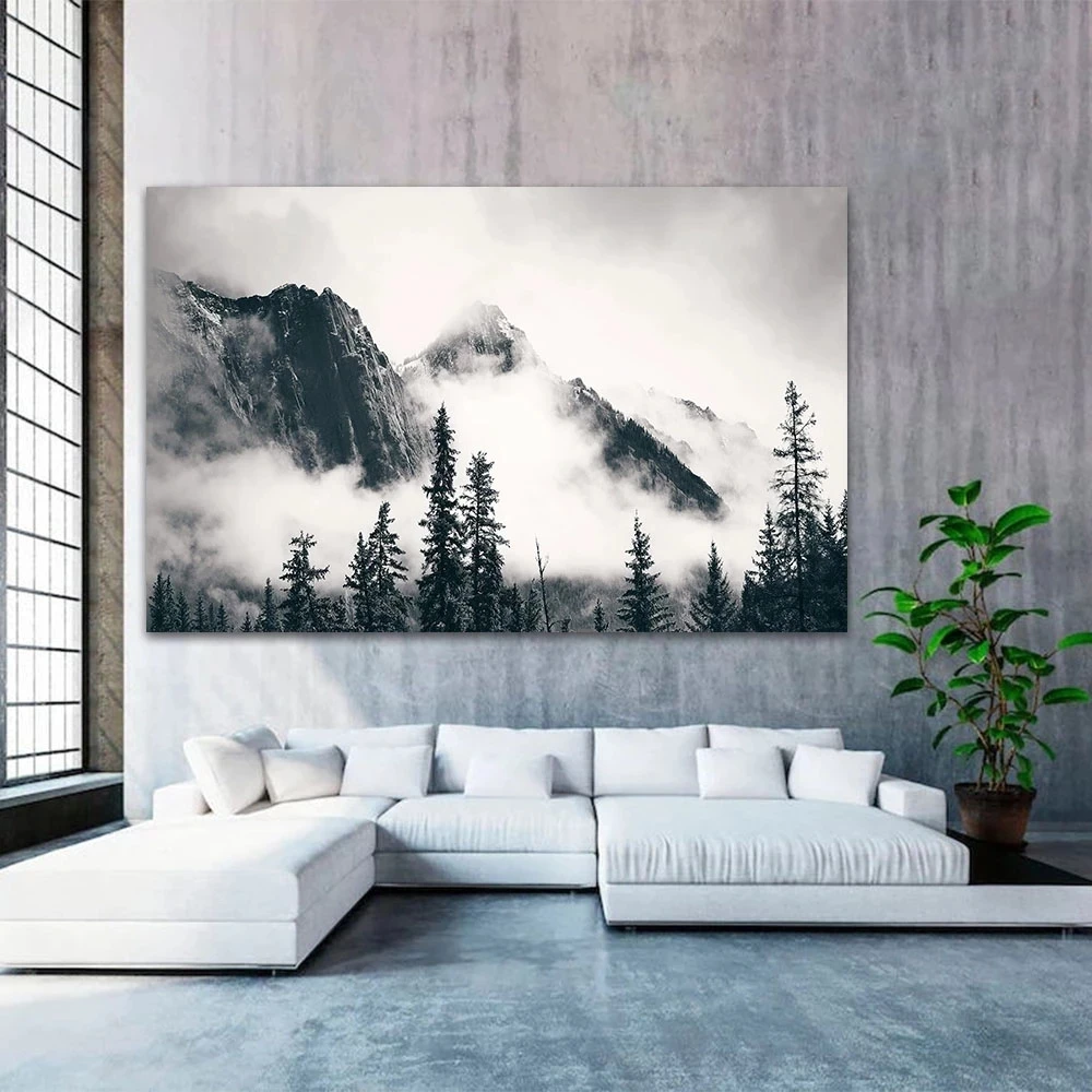 Картина маслом на холсте с изображением деревьев