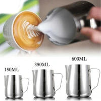 with scale stainless steel frothing pitcher espresso coffee barista craft latte cappuccino milk cream cup frothing jug milk jug
