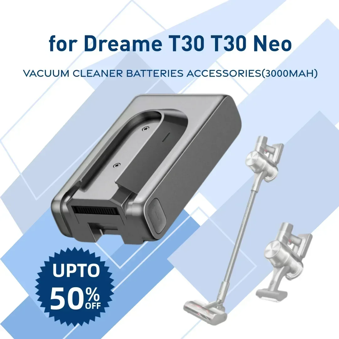 3500mAh Replacement for Dreame T30 R20 Cordless Vacuum Cleaner Rechargeable Removable Extra Battery P2033-8S1P-PAA