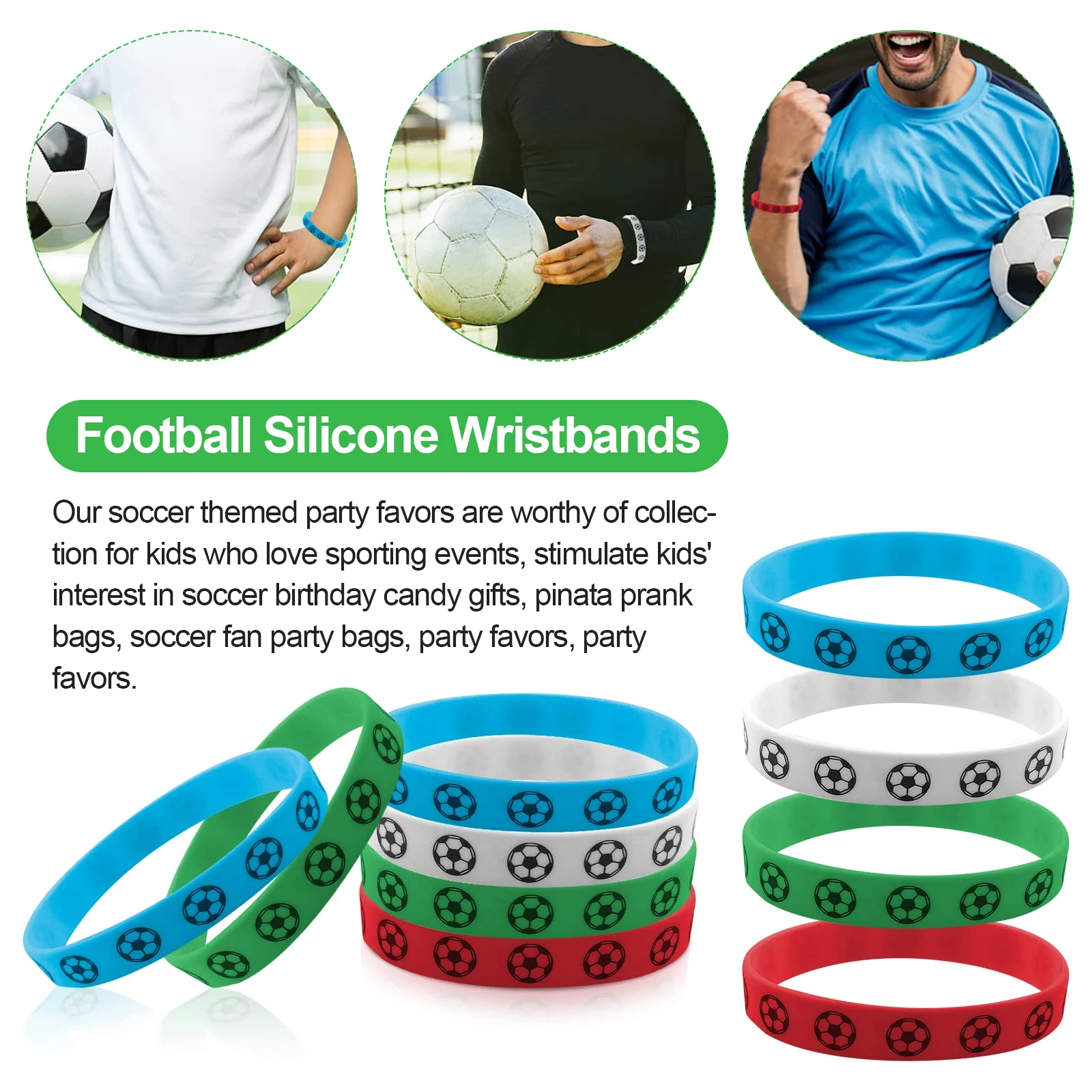 

85pcs Football Party Bags Fillers Party FavoursDIY Football Silicone Wristband Keychains Party Bags Winner Medals Gifts Toys