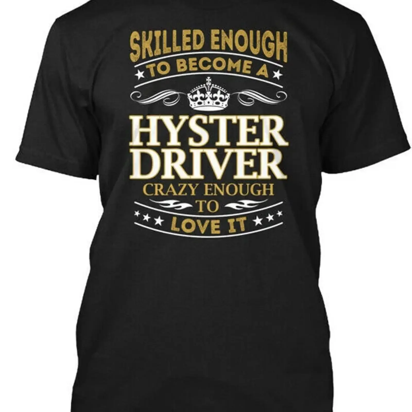 Фото Футболка Hyster Driver, сделано в США, размеры от S до 5XL, винтажная, с эффектом потертости, мягкая, дизайнерская, с графическим принтом, слегка удобная, в стиле стритвир. №1