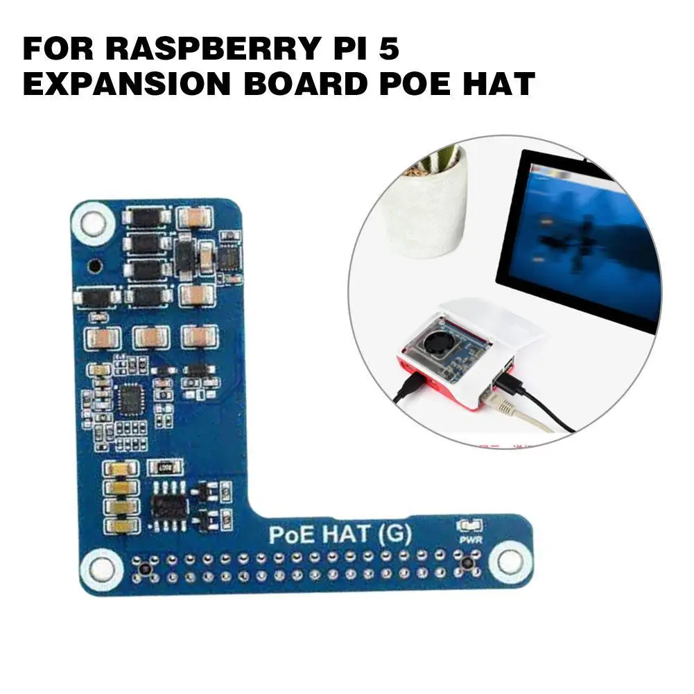 Плата расширения для Raspberry Pi 5 PoE HAT (G) Mini Ethernet RJ45 Модуль питания в а плата
