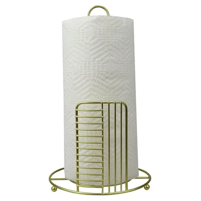 

Standing Steel Paper Towel Holder, Gold