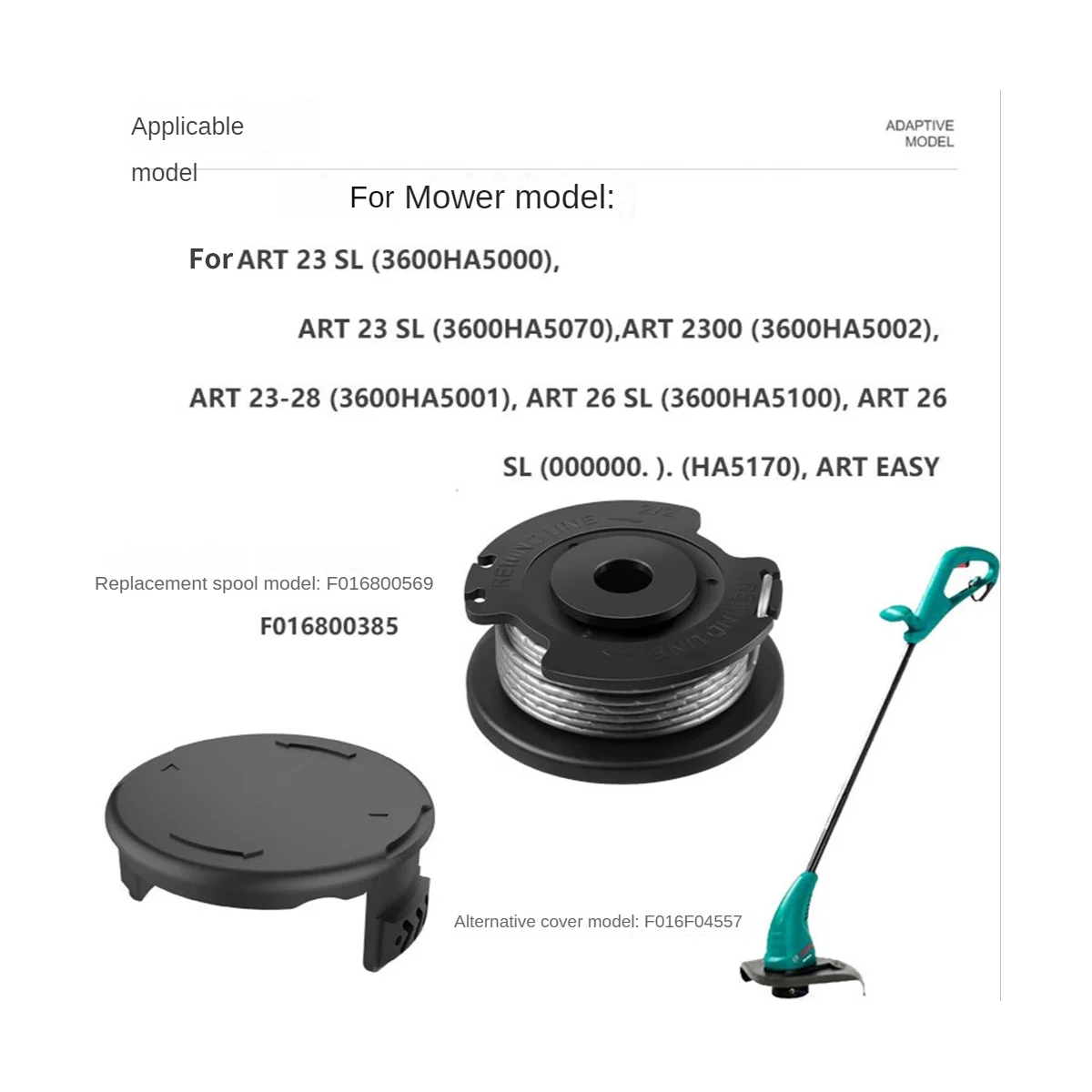 

6 упаковок, сменная шпуля для газонокосилки Bosch F016800569/F016800385