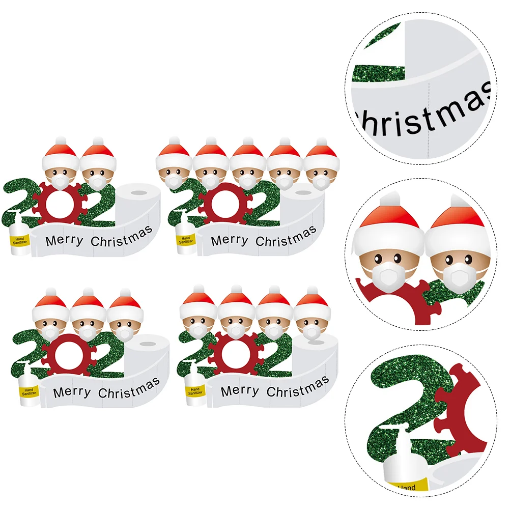

4pcs Festive Pvc Window Stickers Backdrop Posters Crative Window Clings Stickers