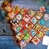 panalisacraft christmas countdown box tree ornaments metal cutting dies diecut scrapbooking album paper card craft embossing