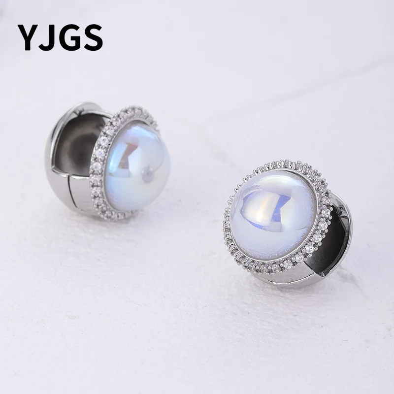 YJGS минималистичные жемчужные серьги с морским звездным небом стильные лунным