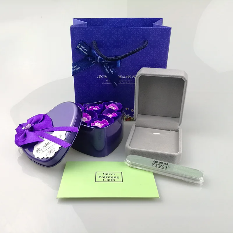 

Necklace Pendant Silver Jewelry Container Packaging Box Beige Flannelette Jewelry Box Necklace Pendant Box Gift Box