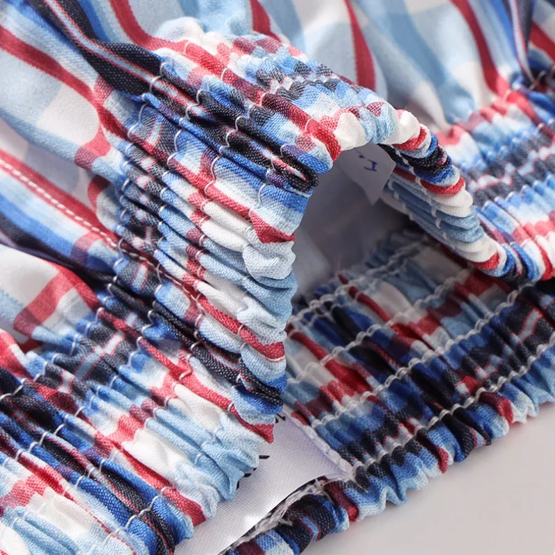 3pcs Arrow Pants Mens Boxers Men Loose Panties Plaid Wide Leg Boxer Shorts Homewear Breathable Underwear Quick-drying Underpants