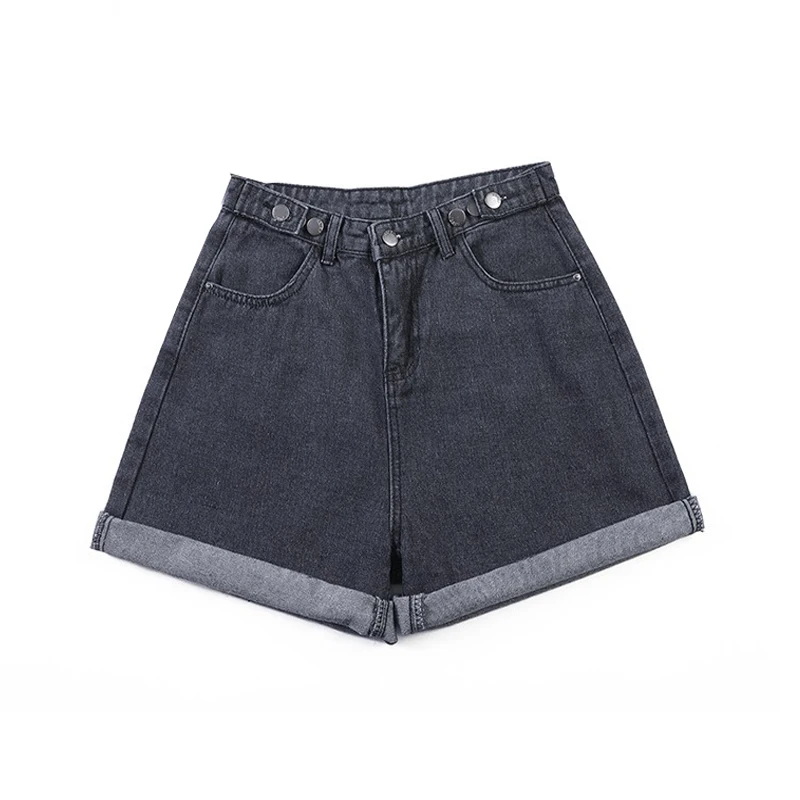 Shorts Women Chic All-match Korean Casual Basic Simple Harajuku Teens Denim Short Trouser Basic Loose Wide-leg Womens Clothing