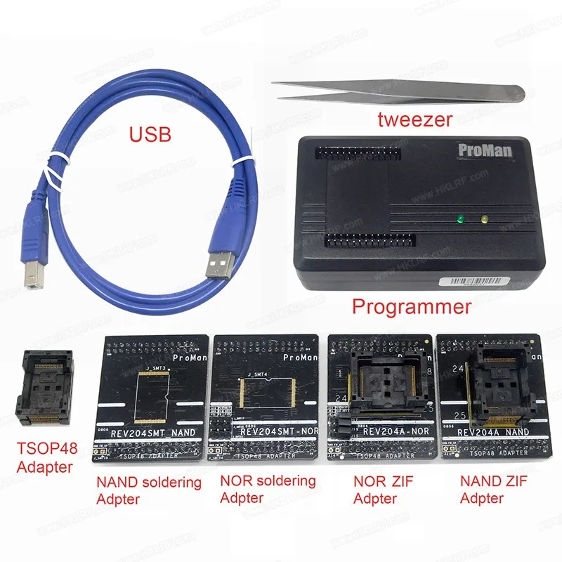 

NAND Flash PROMAN Programmer with TSOP48 Adapter use for data recovery
