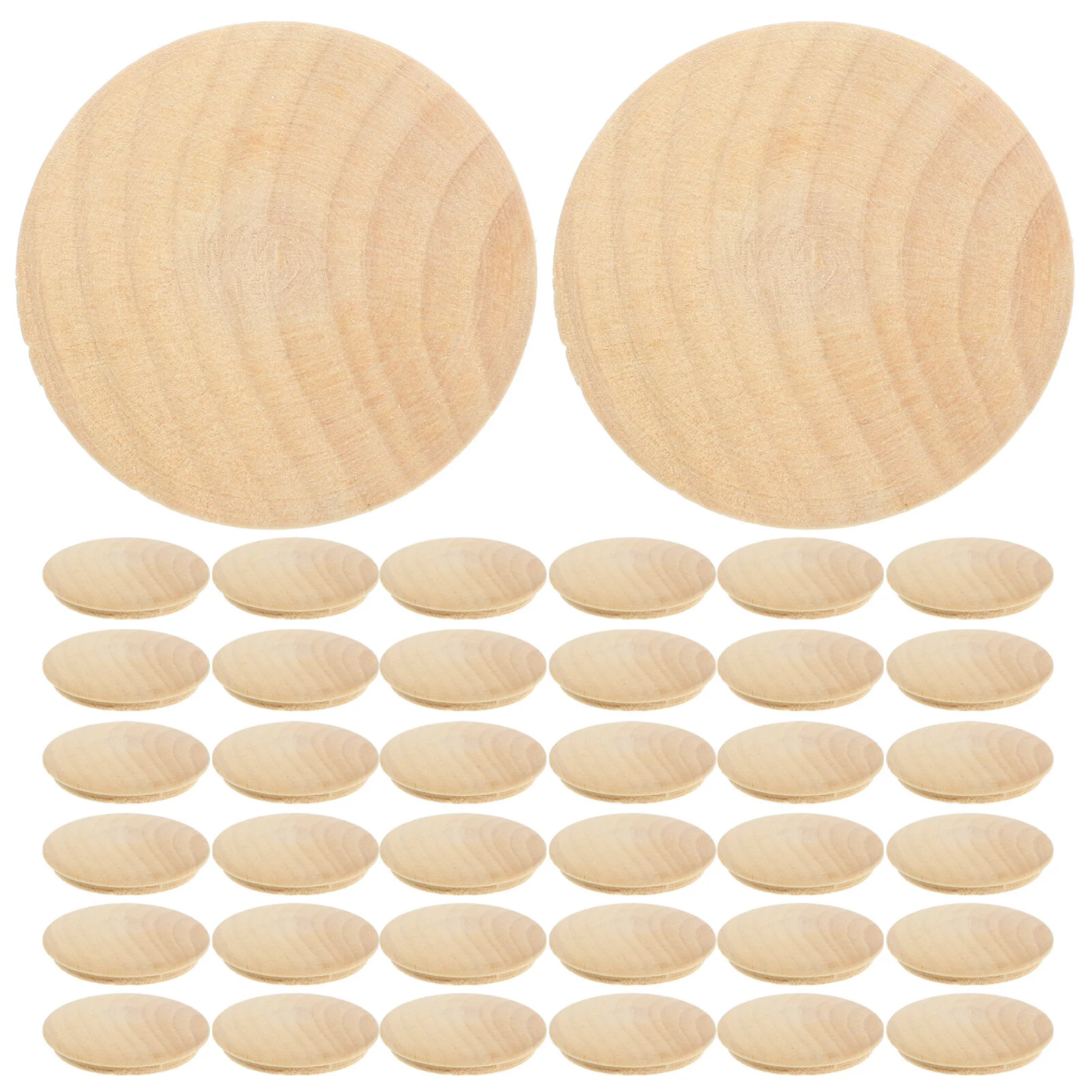 

100 Pcs Segue Wood Decor Furniture Plug Replacement Wooden Button Plugs Hardwood Hole Holes Caps Tops Stopper