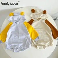 freely move 2022 baby hoodie outfits rompers jumpsuit simple casual cotton baby rompers autumn newborn clothes infant costume