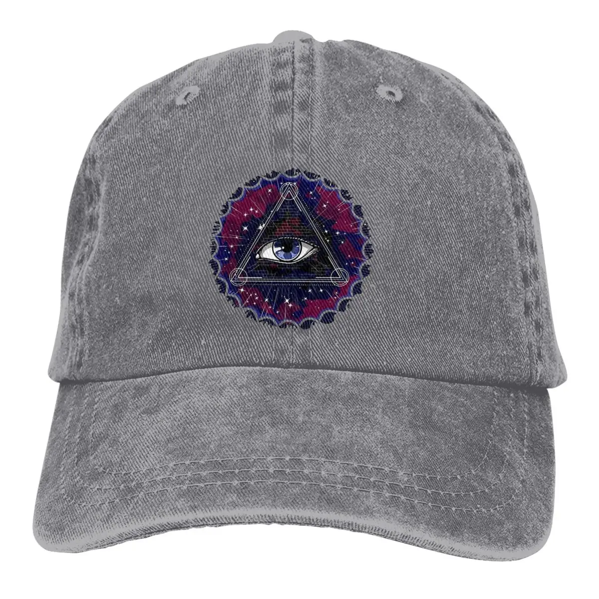 

Illuminati Multicolor Hat Peaked Women's Cap Psychedelic Personalized Visor Protection Hats