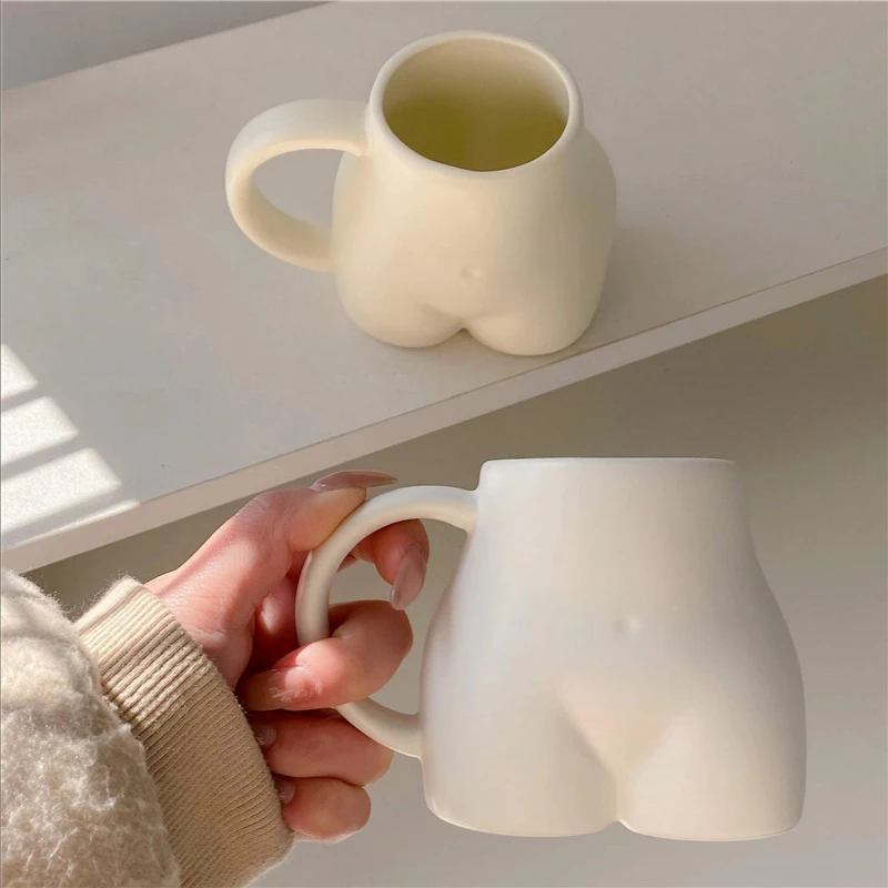 Fun ass cup small fresh ceramic mug simple cute personality coffee breakfast milk water |