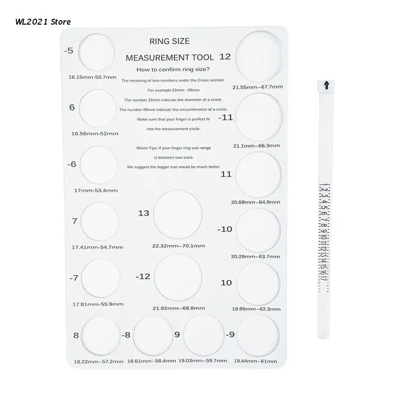 

US Size1-17 Finger Size Gauge Ring Sizer Measuring Tool Ring Gauges Finger Sizer