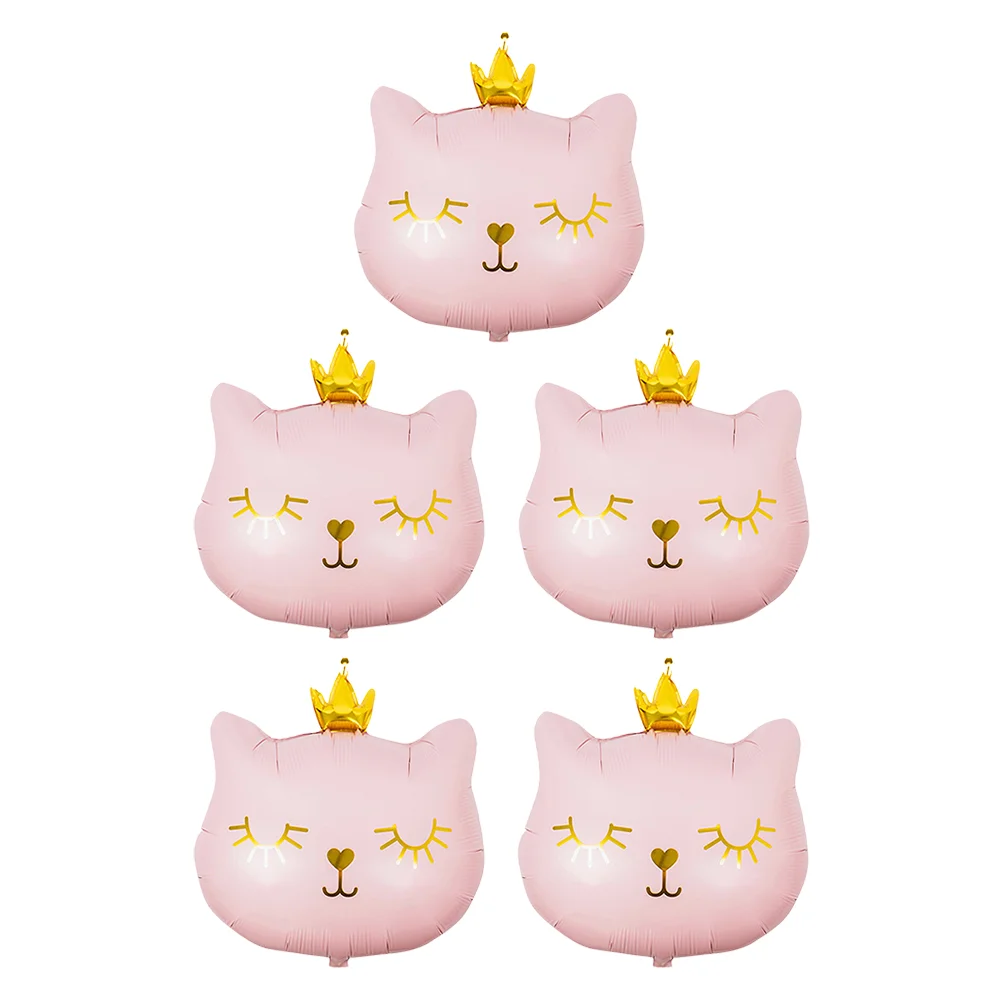 

5pcs Cat Balloons, Cat Foil Balloons Kitten Balloons for Birthday Shower Party Decoration ( 25x28 inch )