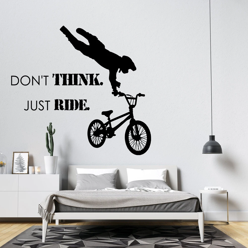 

BMX Bike Wall Decal Bicycle Wall Sticker Bike Wall Decor for living room Children Wall Stickers Art Mural Decor Decals