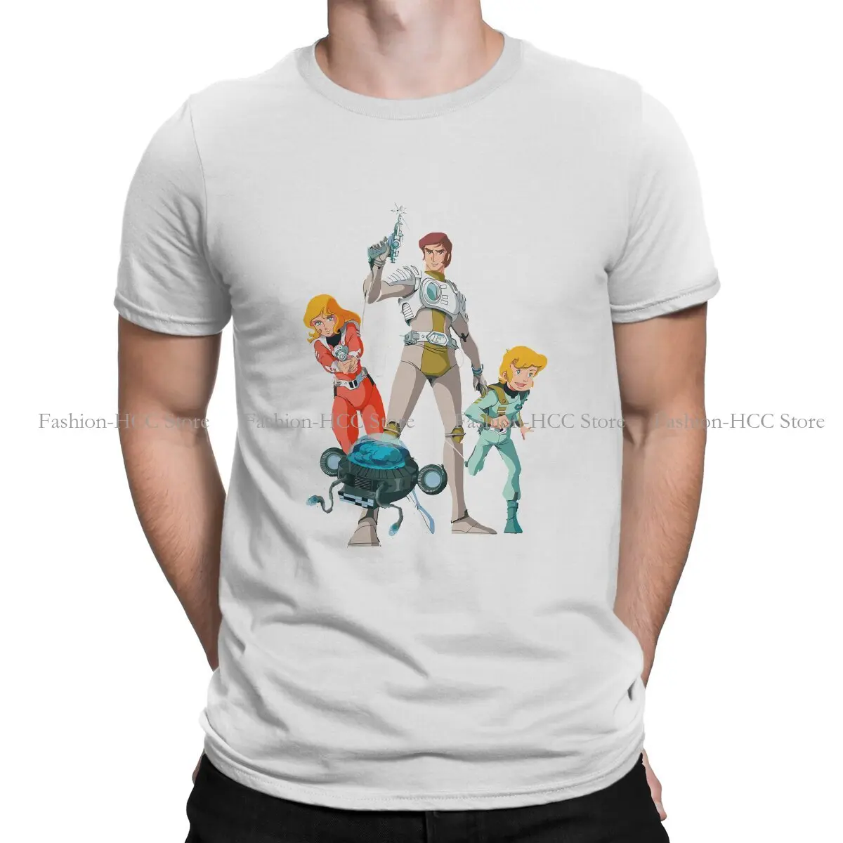 

Characters Hipster TShirts Captain Future Futuremen Anime Male Style Streetwear T Shirt O Neck
