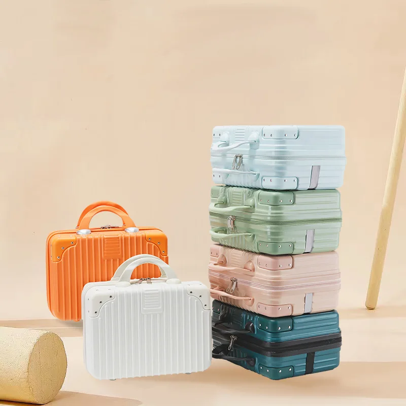 Travel Boarding Cosmetic Case 12/14 Inch Handheld Luggage Portable Makeup Bag Waterproof Storage Box Mini Suitcase for Female
