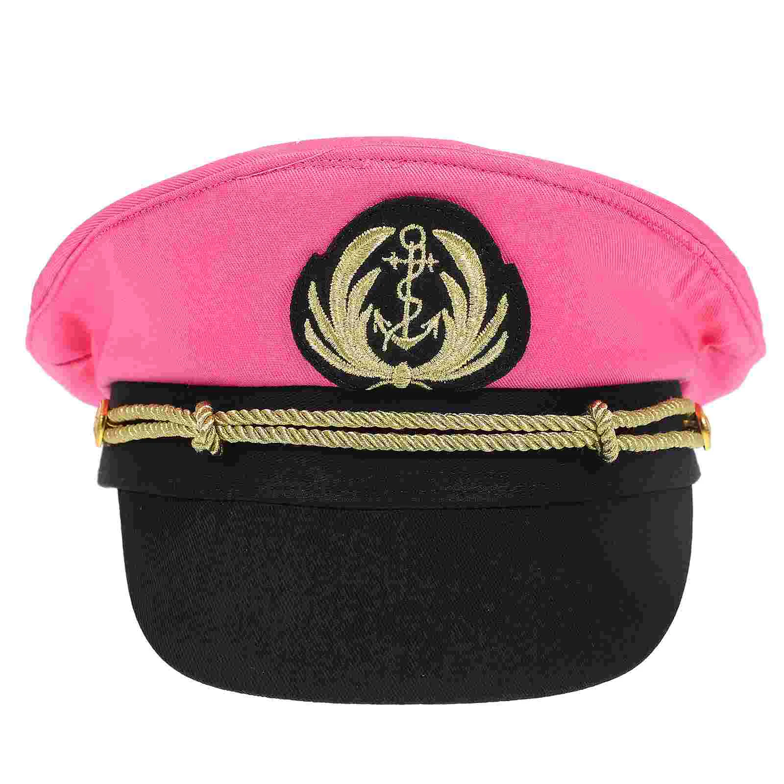 

Embroidered Navy Hat Cotton Sailor Hat Party Hat for Stage Performance Dress Up Captain