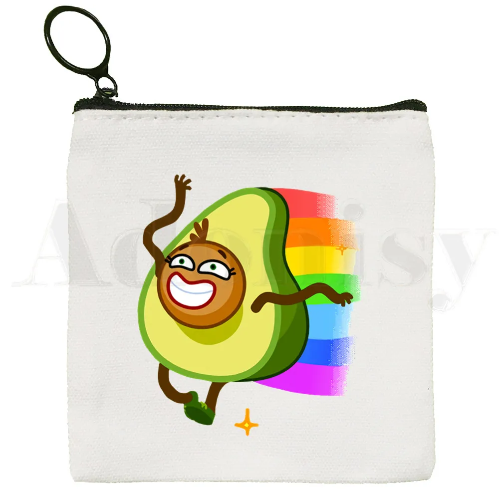 Graphic Avocado Fruit Wallets Coin Pocket Vintage Male Purse Function Boy and Girl Wallet Cute Harajuku Kawaii Card Holders