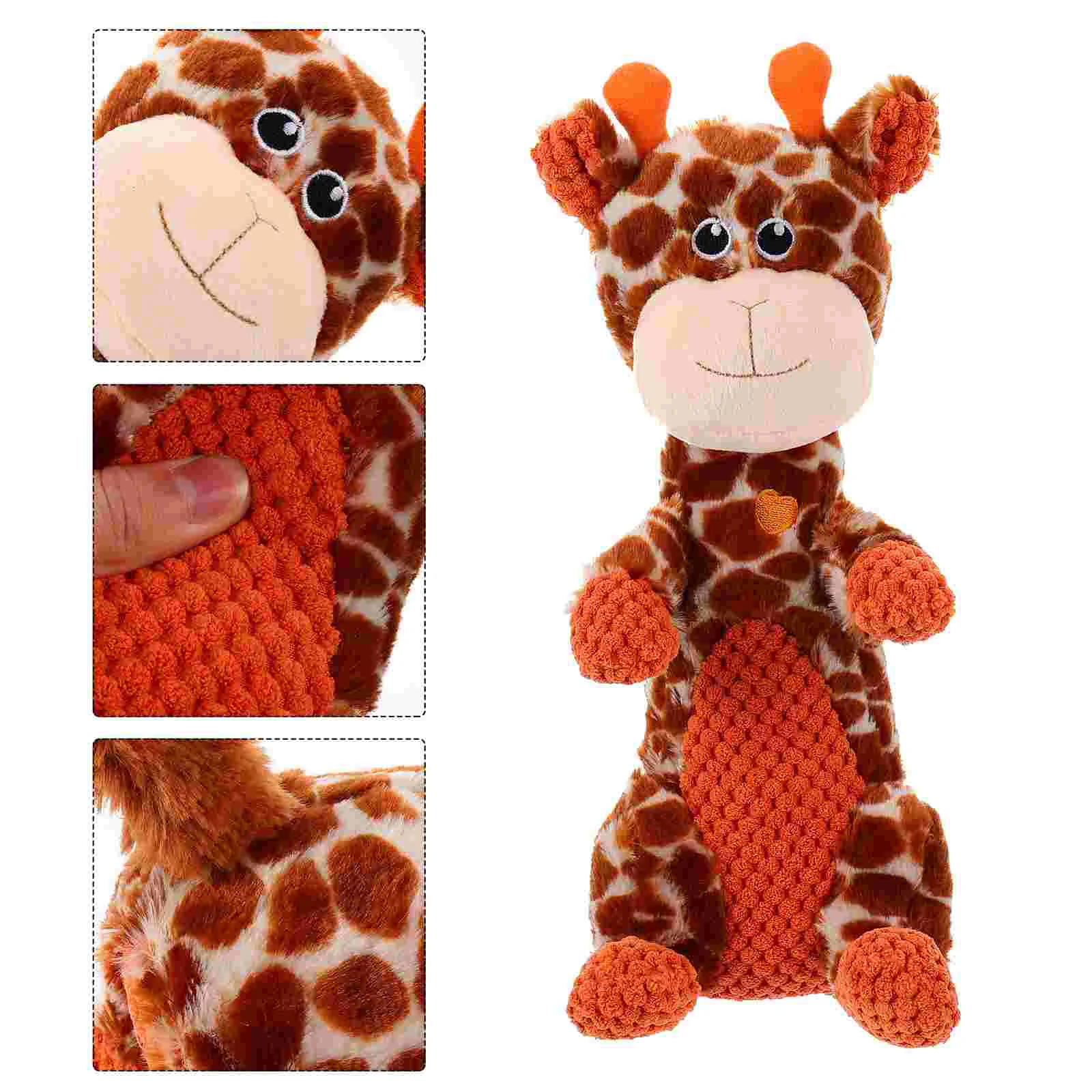 

Dog Toy Plush Teething Toys Chew Giraffe Animals Squeaky Bite Pet Action Crinkle Puppy Squeeze Squiggles