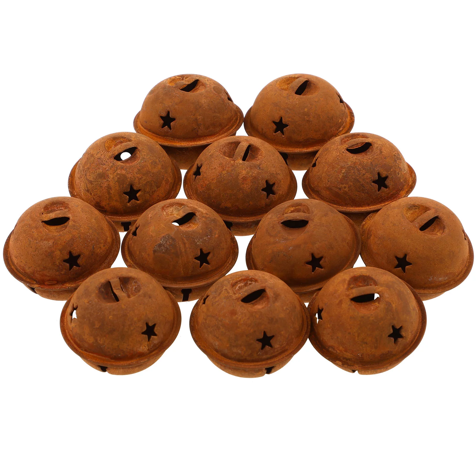 

Bells Christmas Jingle Metal Tree Rusty Bell Hanging Craft Rustic Decoration Ornaments Star Cutouts Farmhouse Decorations