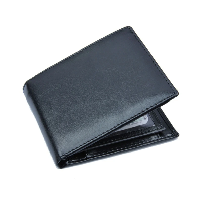 

Portable Men PU Leather Short Wallet ID Credit Card Holder Vintage Bifold Pocket Change Coin Purse Business Gift