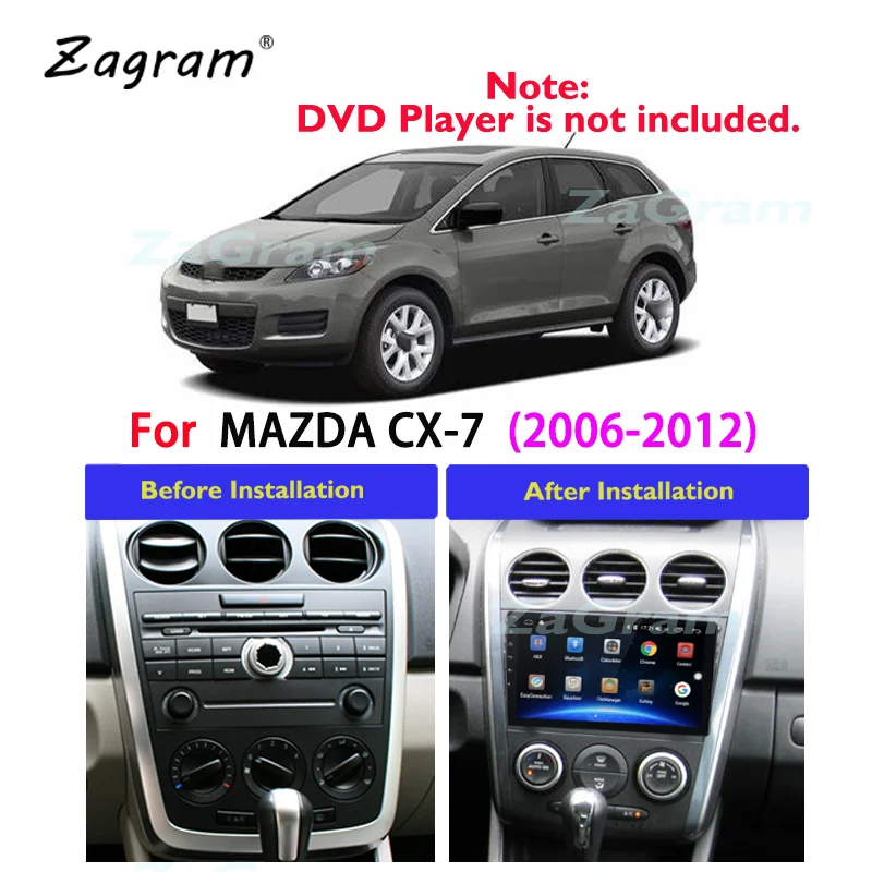 9 дюймов 2 Din автомобильный радиоприемник DVD панель аудио Рамка для MAZDA CX7 2006-2012