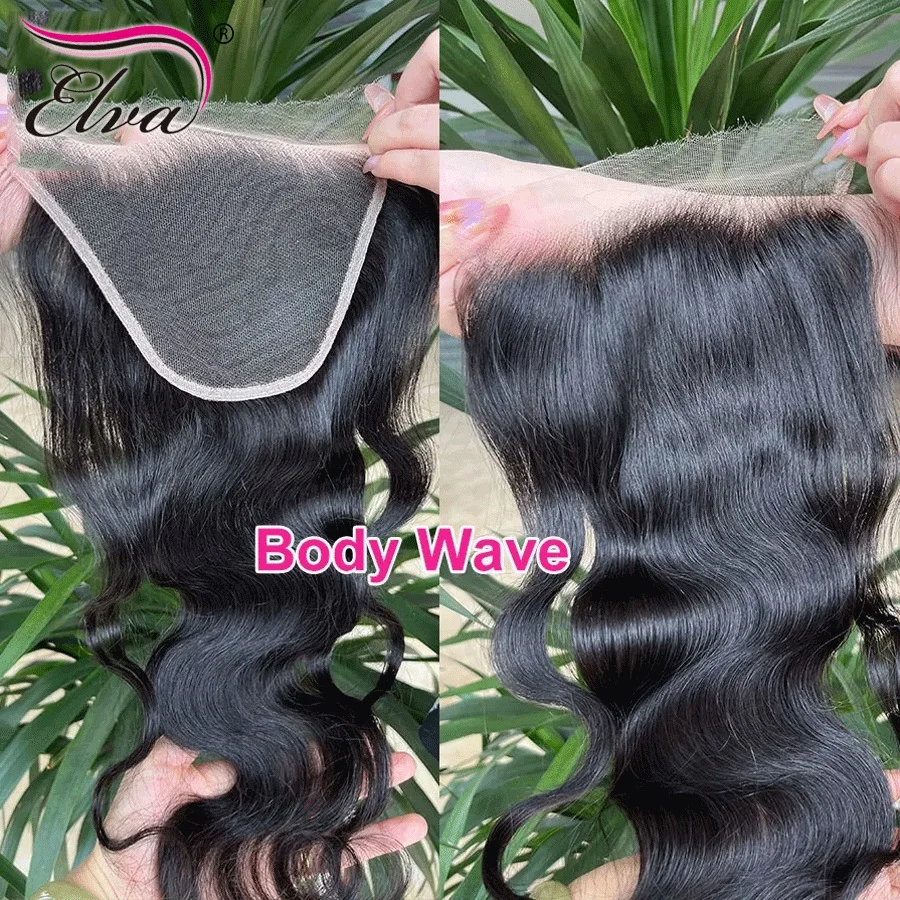 100% настоящие HD кружева 7X5 с глубоким пробором Кружевная застежка Человеческие