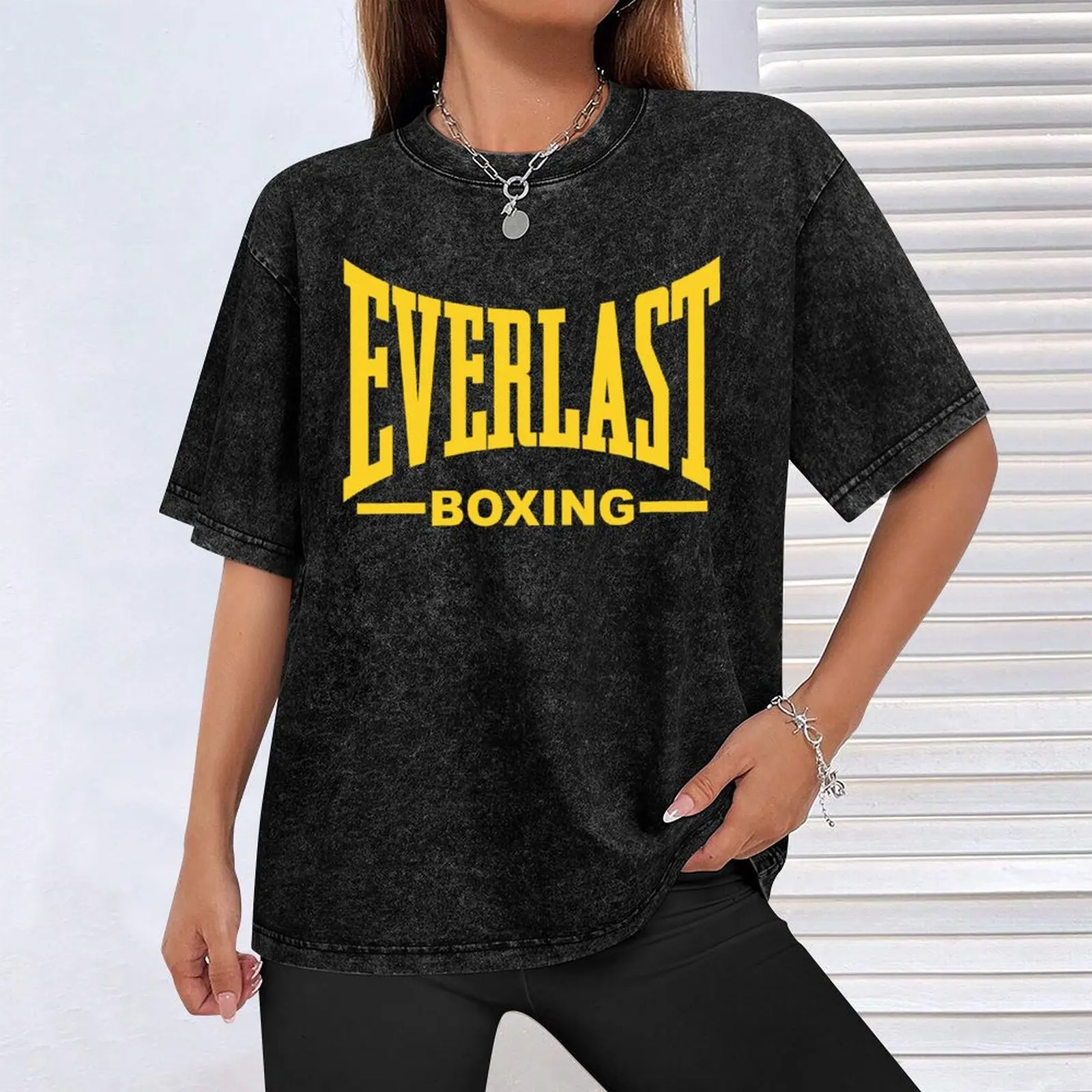 Everlast желтая фотография летние топы Мужская футболка с графическим рисунком