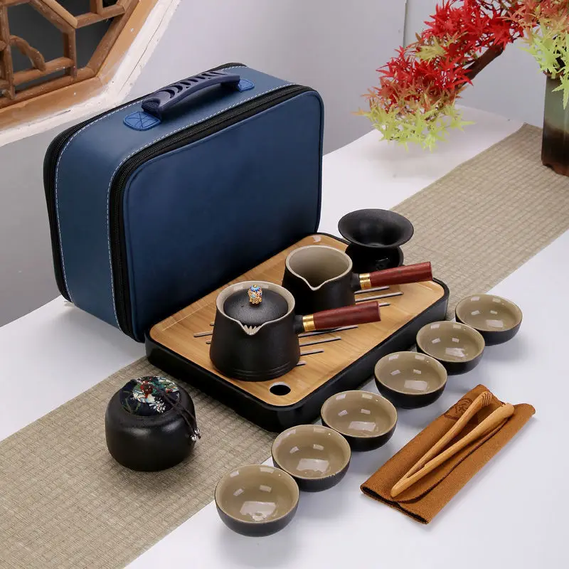 

Matcha Set Teacup Travel Small Tea Chinese Kung Fu Teacup Home Modern Simple Office Teapot Portable Teeset Teaware Sets YYY38YH