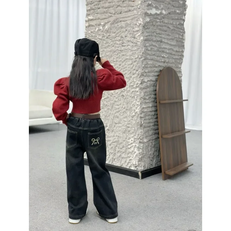 Новинка осени и зимы 2024 теплые детские штаны детская одежда Huzhou Zhili