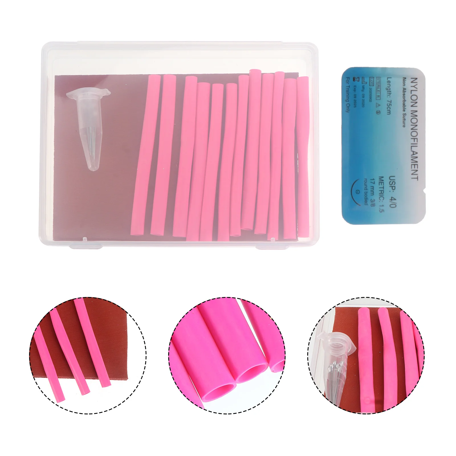 

Vascular Anastomosis Exercise Mould Rubber Teaching Aids Suture Model Blood Vessels Tool Mold