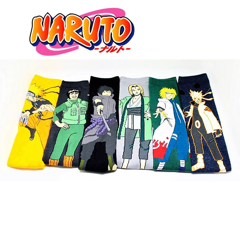

Naruto Cartoon Anime Socks Sasuke Might Guy Namikaze Minato Casual Sports Socks Tube Socks Young Men and Women Couple Socks