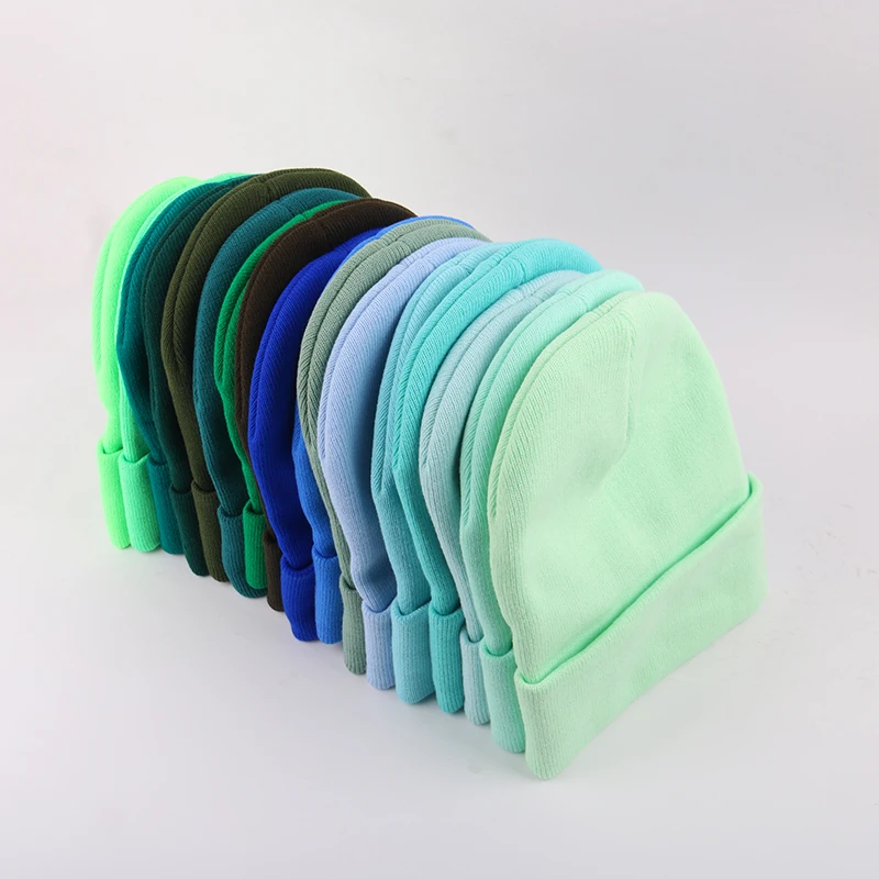 Плотная НОВАЯ шапка унисекс из смеси хлопка однотонные теплые мягкие вязаные